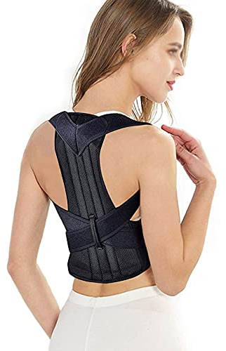 OAQZGBVK Posture Corrector Back Brace for Men and Women-Lumbar Support Belt Adjustable Straightener for Mid Upper Spine Support-Neck Shoulder Clavicle Pain Relief (Size : X-Large) (Small)