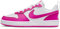 NIKE Court Borough Low Recraft, Sneaker, White/Laser Fuchsia, 40 EU