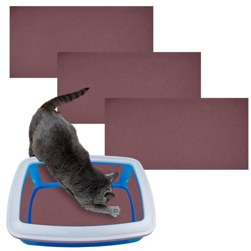Katze Nagelfeile - Selbstklebende Krallenfeile Für Katzen | 3er-Set Schleifpapier-Kratzmatte Für Maniküre, Pediküre, Haustier-Nagelpflege, Krallenpflege-Unterlage Für Katzen, Hunde & Kratzbretter