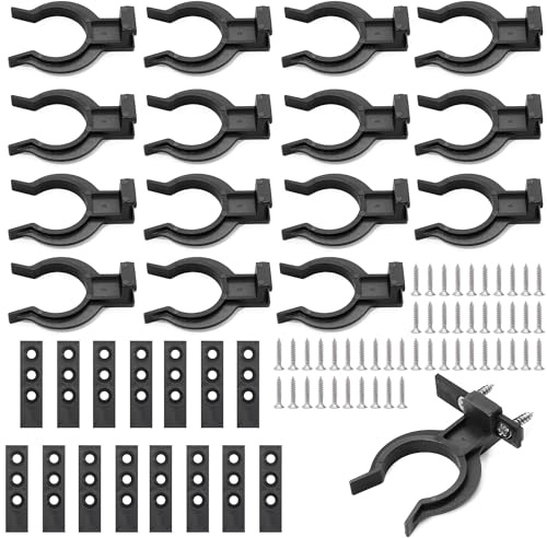 15 Stück Küchensockel Befestigung Clips,Küchen Sockel Clips mit 45 Schrauben, Robuste Sockelleisten Halterungen für Küchensockel, Kickboard Befestigungsclips für 32-42mm Küchenfüße