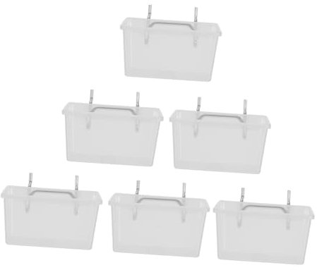 HOMSFOU 6 x perforierte Brett-Aufbewahrungsbox, Stecktafel, Garagenzubehör, Hardware-Organizer, Stecktafel, Behälter, Werkstattzubehör, Stecktafel, Zubehör, Teile, Organizer, ABS, transparent