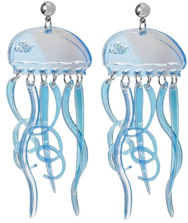 Healeved Quallen-ohrringe Aus Acryl Für Damen Zarte Tropfenohrringe Modischer Ohrschmuck Farbige Ohrringe Für Frauen Stilvolle Ohrhänger Für Mädchen