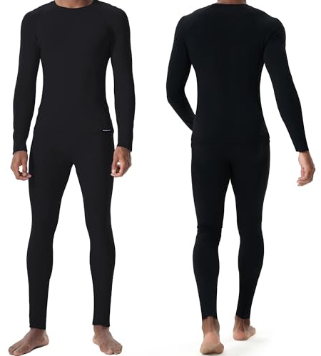 FlowFlex Funktionsunterwäsche Herren Set,Skiunterwäsche Männer Atmungsaktiv Thermounterwäsche für Joggen,Radfahren,Fußball,Skifahren,Motorrad