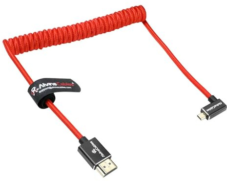 Alvin's Cables 8K 2.1 Cable HDMI Micro-HDMI a HDMI Cable Ultrafino 48Gbps Alta Velocidad para Atomos-Ninja-V 4K-60P Grabación para Canon-R5C|R5|R6 para Sony a7R a7 IV Cámaras 70cm/27.6inches