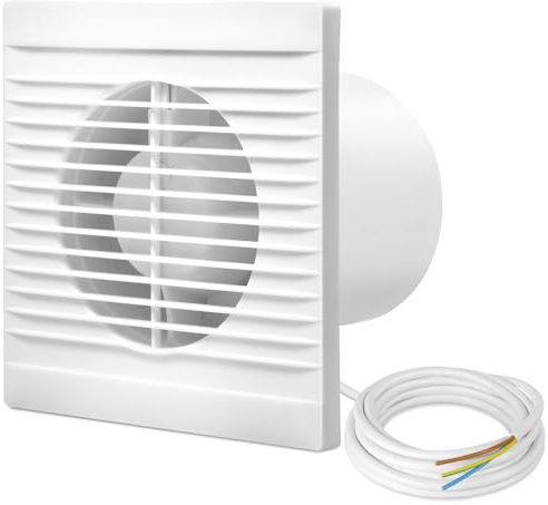 wowspeed 150mm Extractor Fan, Quiet Bathroom Exhaust Fan System for Ventilation in Bathroom and Toilet, Low Energy Consumption