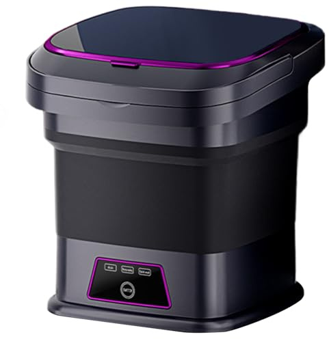 Peosaard Portable Mini Washing Machine, Portable Washer 13L 3 Modes Foldable Mini Washing Machine with Drain Pipe, Handle and Suction Cup Small Laundry for Underwear, Small Washer
