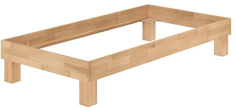 Erst-Holz®Überlanges Massivholzbett Holzbett Echtholzbett Buche geölt