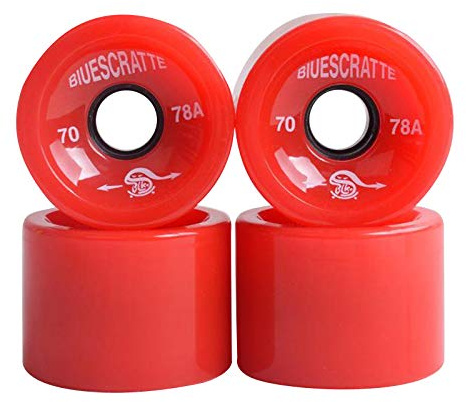 BDJXOZYH Skateboard-Räder 78A Härte, 70 x 51 mm, Longboard-Rollen, Rot, 4 Stück