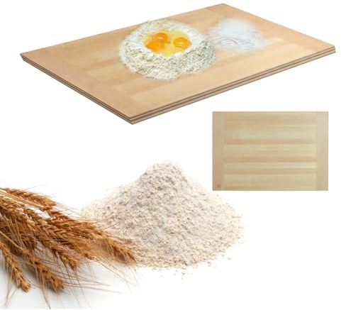 Crisalide® Asse da Pasta 80x60 cm in Multistrato di Pioppo – Spianatoia per Impasto e Lavorazione Pasta Fresca – Tagliere da Cucina Professionale e Casalingo