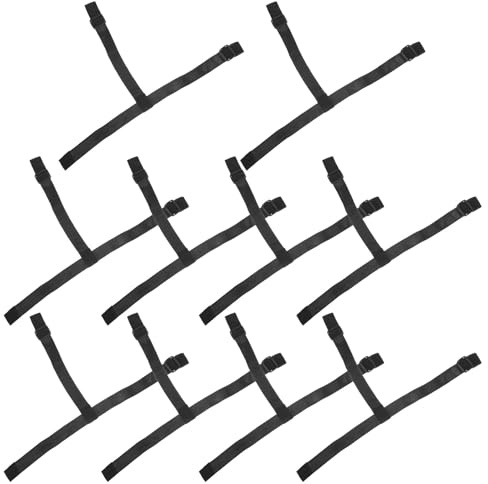HONITANO Correas Elásticas de Repuesto para Linterna Frontal Negras, Paquete de 10 Unidades, Banda Ajustable para Faros Delanteros, Accesorio Resistente para Camping, Senderismo