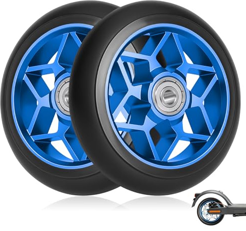 Ruedas para Scooter 110 mm, 2 Piezas Ruedas de Patinete Scooter | con Rodamientos ABEC-9, Compatibles con la Mayoría de Patinetes de Acrobacias y Kick Scooters