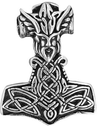 Kiss of Leather 293 - Colgante de martillo de Thor (plata de ley 925)