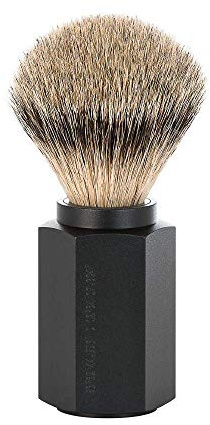 MÜHLE HEXAGON Graphite Silvertip Badger Shaving Brush
