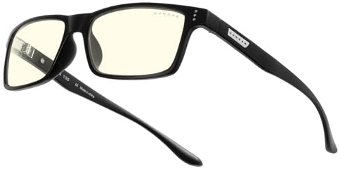 Gunnar Gaming- und Computerbrille - Vertex, Onyx Rahmen, Clear Linsen - Blaulichtfilter Brille, Premium Blaufilter, UV-Schutz,