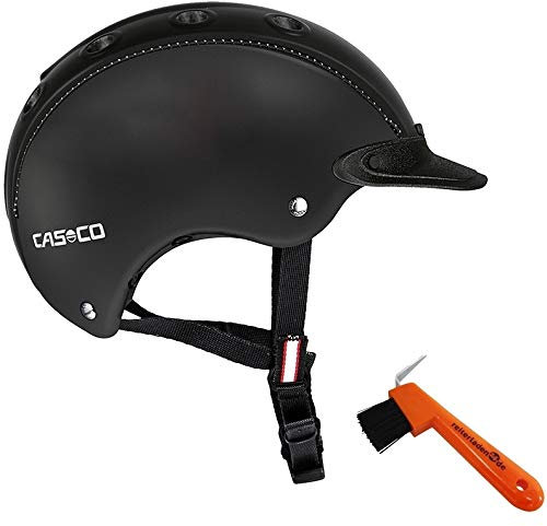 Casco - Kinder Reithelm Choice Turnier inkl. Schutzbeutel RL24 Edition – Reitkappe Mädchen & Jungen – ergonomischer Helm zum Reiten, Fahrrad- & Skifahren – Schwarz – S (52-56cm)