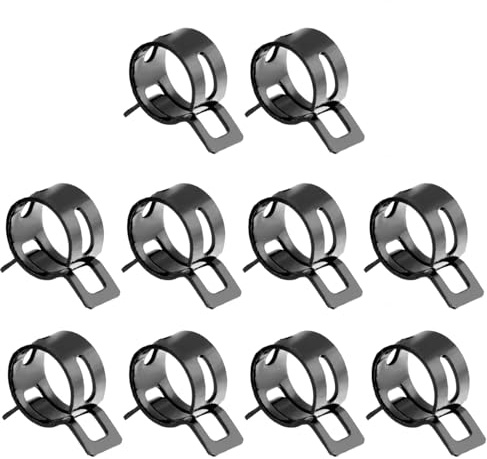 MroMax Federklemmen 6 mm Schlauchschellen Federband Typ Schlauchleitung Wasserrohr Luftschlauch Klemmen Befestigungen, MRO191116H-0019, 12MM 10Pcs