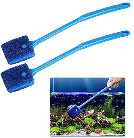 Gurxi Aquarium Schwamm Mit Griff Aquarium Schwamm Aquarium Schwamm Reiniger Aquarium BüRste Aquarium BüRste Lang Scheibenreiniger Aquarium Aquarium Schwamm Scheibe Zum Reinigen Aquarienglas 2 Pcs