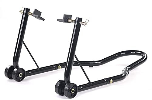 BikeTek Motorcycle Rear Track Paddock Stand Black
