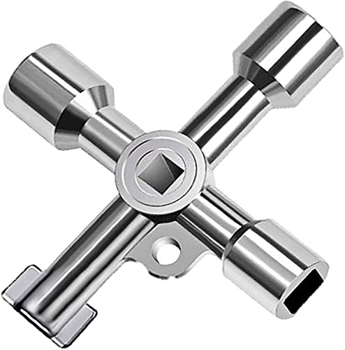 Tomario 4 in 1 Meter Box Key Set - Gas, Electric, Zinc Alloy