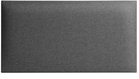 softwalls Wandpolster Savona Webstoff I 60x30 cm I Wandkissen I Wandpaneele in Grau 20 I Oeko-TEX I Handgefertigt EU