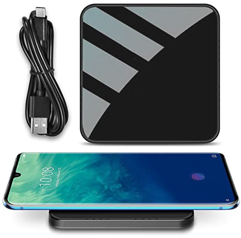 Wireless Charger QI-Zertifizierte Kabellose Induktive Ladestation 15W 10W 7,5W 5W kompatibel mit Nokia XR21 und Allen QI fähigen Smartphones, Modell:M08_15W_Schwarz