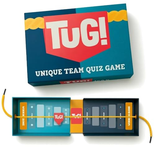 TUG! - Team Trivia Game | A True or False Quiz Game for Family Game Night | Quick to Learn & Play | Perfect for travel and gifts | Versatile game for Couples Head to Head or Large Group Game | Age 11+