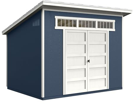 Handy Home Products Olympia 10x7.5 Wood Storage Shed with Floor Kit- Does not Include Paint or Roofing Shingles