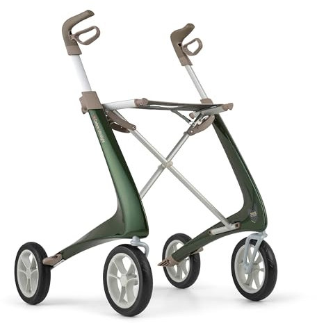 byACRE Carbon Ultralight Rollator - Welt leichtester Carbon Rollator - nur 4,8kg (Britisches Renngrün, Komfort)