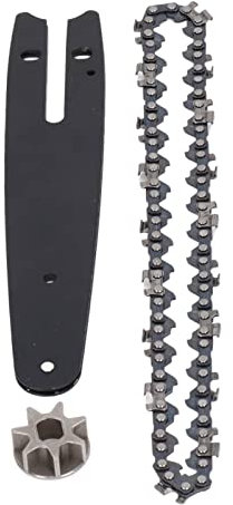 Set Catena per Motosega Pignone in Acciaio, Piastra Guida da 186 mm Catena da 230 Mm, Piastra Guida da 1/4 6 Pollici Set Pignone Catena per Mini Motosega Elettrica, Sega Elettrica Portatile