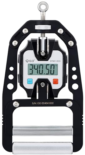 GD DYNO-150 - Dinamometro digitale digitale per misurare la forza della presa, tester elettronico per la forza della presa, per rafforzare la presa, 150 kg