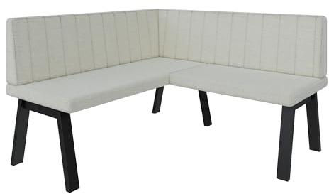 FURNISTAR Eckbank Akiko Metal A - Eckbankgruppe für Ihrem Esszimmer, Küche modern, Sitzecke, Essecke. Perfekt für Küche, Büro und Rezeption. Solide und Starke Verarbeitung. (130x130-Inari22)