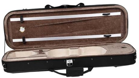 Aufbewahrungskoffer für 4/4-Geige in voller Größe, Tragetasche für Geige, rechteckig, Innenseite aus Schwamm, leichtes Hartschalenetui mit Hygrometer, c
