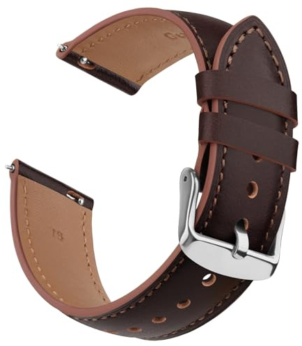 AK für Garmin Venu 3S Armband/Venu 2S Armband Damen Herren, Weich Leder Uhrenarmband 18mm für Garmin Vivoactive 4S/ Forerunner 265S 255S/ Vivomove 3S Ersatzarmbänder