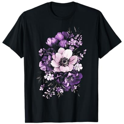 Fleurs sauvages esthétiques violettes lilas T-Shirt