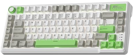 RK ROYAL KLUDGE Clavier mécanique L75 montant sur joint bouton/touches macro plaque tactile sans fil trimode BT/2,4 G/USB-C remplaçable à chaud logiciel