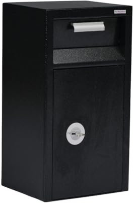 Metalkas TG-3DEPE Möbeltresor mit Einwurfschlitz, Safe Tresor für Zuhause, Büro, mit Schlüssel, aus robustem Stahl, schützt Dokumente, Schmuck, Wertsachen, 53x29x24 cm, Graphit