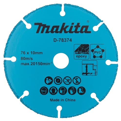 Makita D-78374 Trennscheibe, 76 x 10 mm, für Epoxy und PVC, 20150 U/min