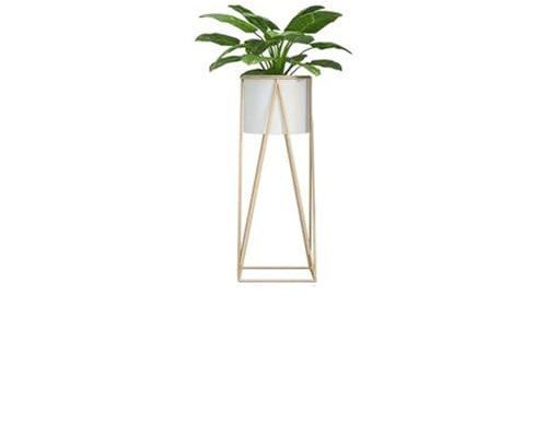 CJHFR472SG Jardinera Estante de Hierro for Flores, Soporte for Plantas, Sala de Estar, Interior, balcón, Suelo de pie, Maceta Verde Interior-Exterior(Blanco,Grande)