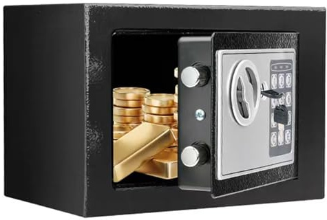 Safe Box 6.6L, Small safe Box for Home, Security Cash Document Storage Box with Digital Keypad, Lockable Home Safe box for Cash Jewelry
