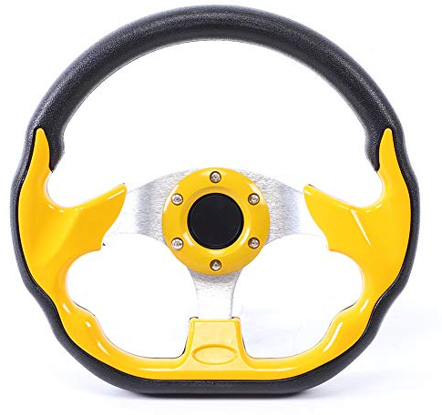Sportlenkrad 320 mm 12 5 Zoll Lenkrad aus Aluminium PVC Lenkrad mit Hupenknopf Drift Lenkrad Auto Tuning Zubehör für Straßen- und Rennsport
