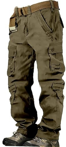 Pantalon Tactique Homme Militaire Randonnée Chasse Combat Treillis Pantalon De Cargo Tactique Travail Zippé Extensible Multipoches Séchage Rapide Stretch Coupe Droite Léger Pantalons Camping