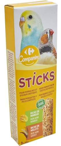 COMPANINO – Baguettes Gourmandes au Miel et Mangue, Collation Naturelle sans Colorants (2x30g) - Lot de 4 - Vendu par Lot