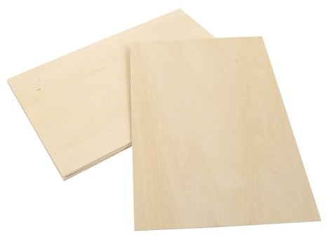 TIDTALEO Set Da 5 Pezzi Di Fette Di Legno Grezzo Di Tiglio 300x200x2mm Per Pittura e Pirografia, Superficie Liscia, Legno Naturale Senza Odori, Per Artisti e Appassionati Di Fai Da Te