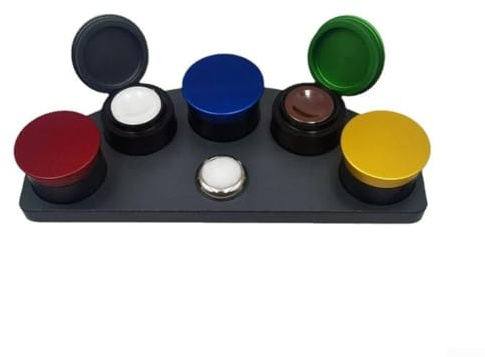 Kit de aceite de reloj de plato con cinco agujeros de inmersión de aceite de aleación y soporte para platos de taza de aceite para profesionales de reparación y mantenimiento de relojes