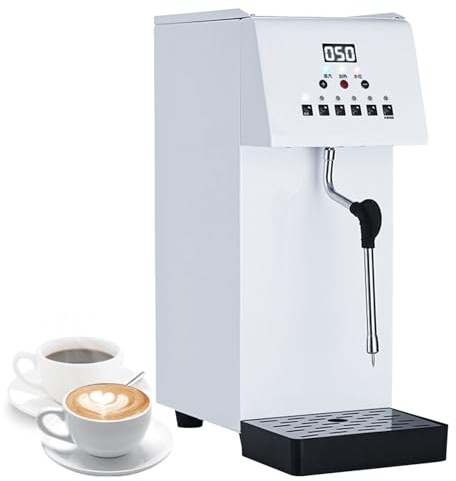 Montalatte, commerciale e vaporizzatore, macchina per schiuma di latte in acciaio inossidabile con capacità di 6 litri, elettrica, multiuso, per caffè espresso, pasticceria, hotel