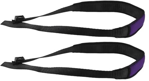 Veemoon Dragonnes pour Bâtons de Ski et Cannes de Marche Antidérapantes, Lot de 2 Sangles Larges Noires en Nylon Tressé, Maintien Confortable et Réglable pour Randonnée, Escalade