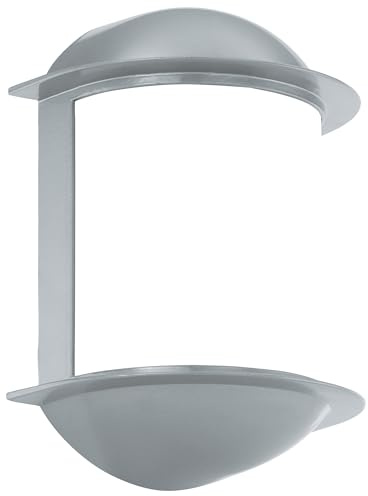 EGLO LED vägglampa Isoba, inomhus, sovrumslampa, aluminium i silver | plast i vitt, IP44