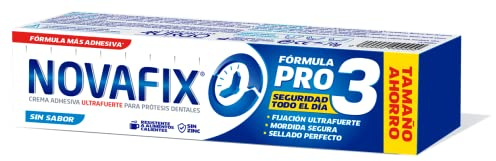 Urgo Novafix - Pro3 Sin Sabor - Fijación ultrafuerte - Crema adhesiva dentaduras postizas - 70 g