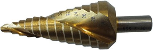 HSS Stufenbohrer, spiral genutet, TIN-beschichtet, Größe: 12-20 mm