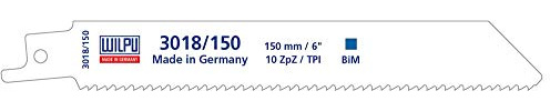 WILPU 3018/150 Säbelsägeblatt für Metall 150x19x0,9mm Z10-20 Stück